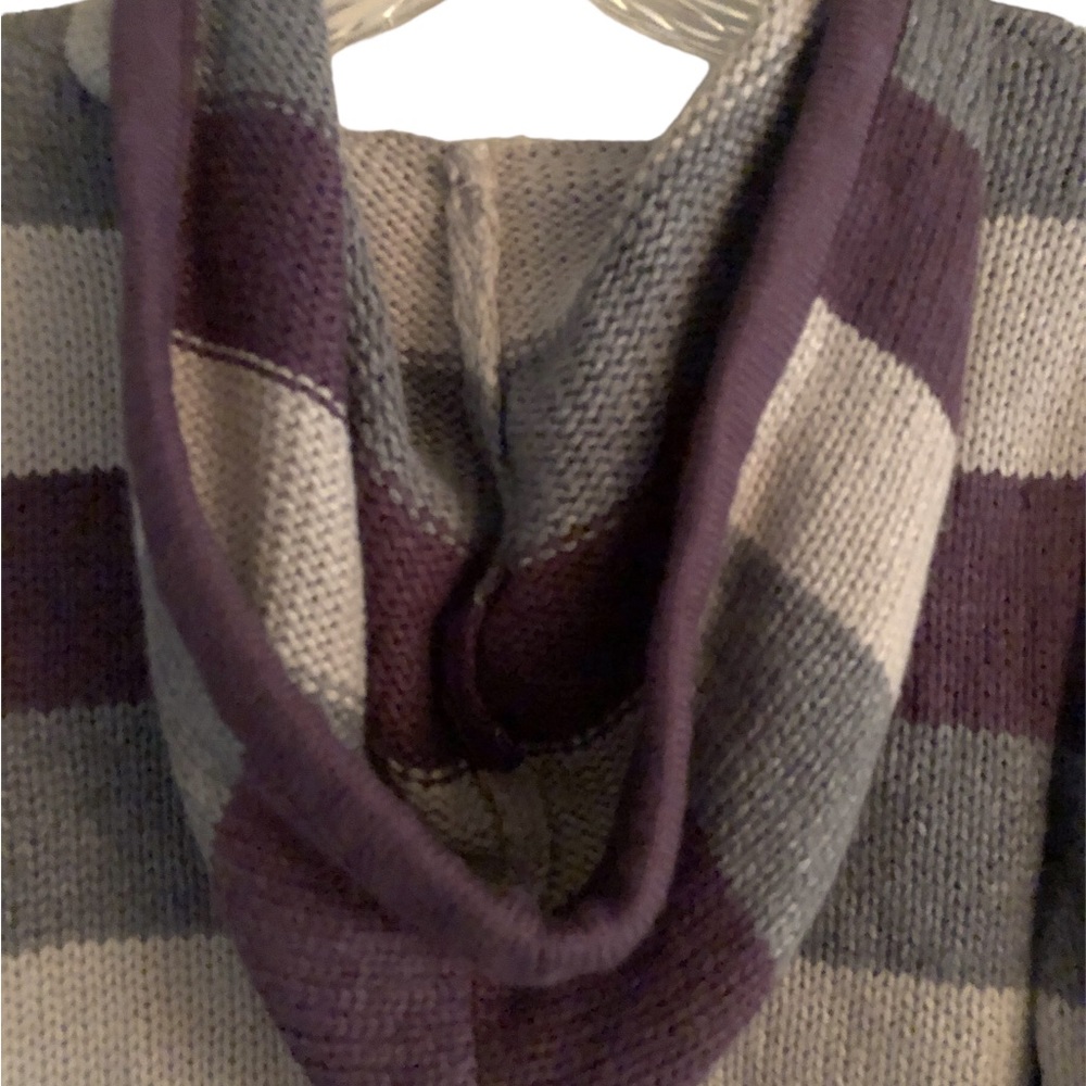 NWT Arizona acrylic knit hooded striped sweater…XLG - Picture 4 of 4